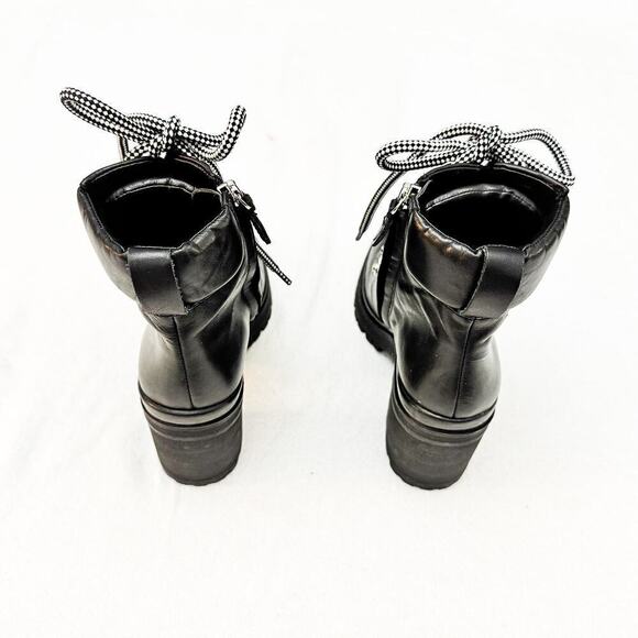 Rebecca Minkoff Lace Up Black Motorcycle Biker Boot Size 6 NWOB - Picture 5 of 8